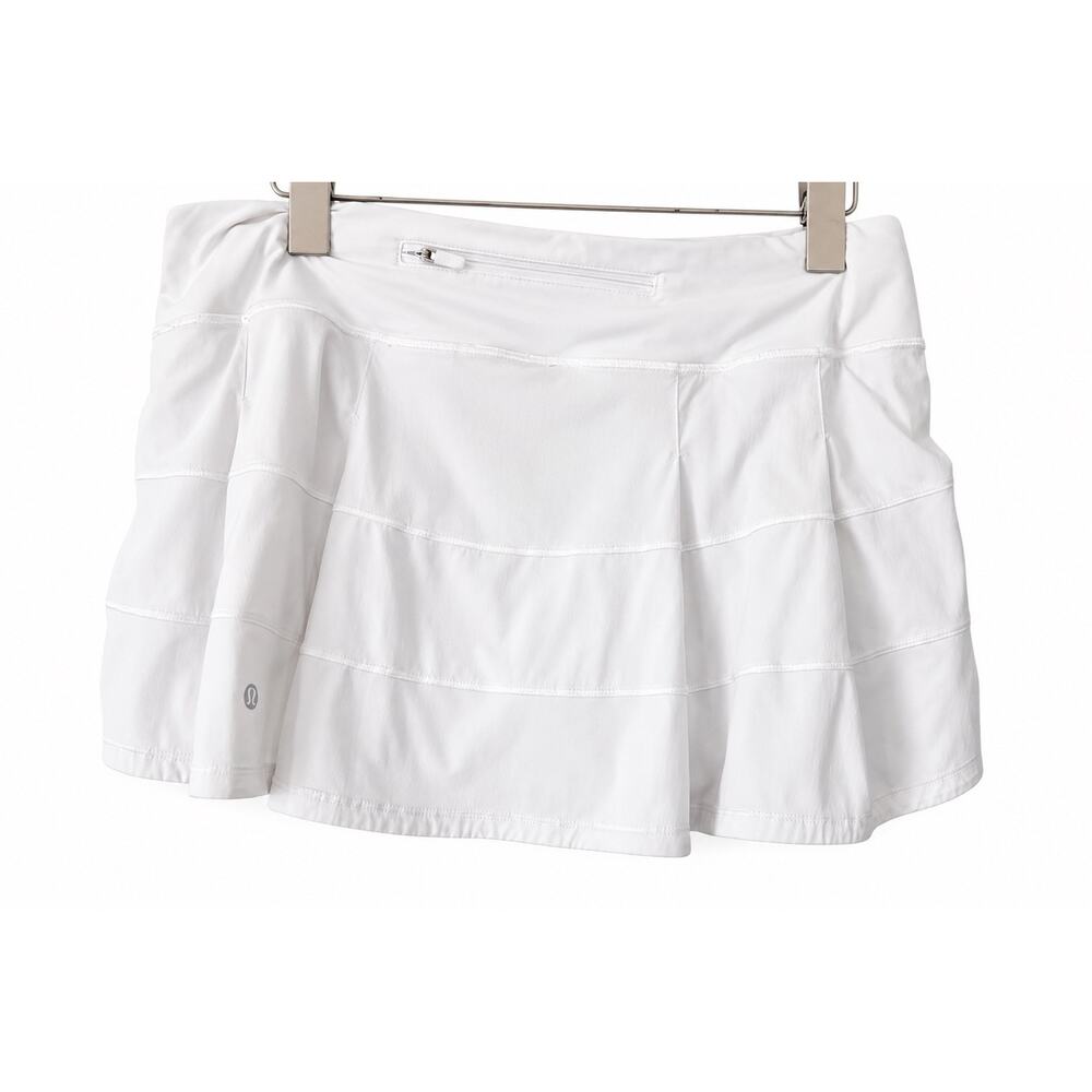 Lululemon Pace Setter Skort Women’s Size 10 Regular White Tennis Pickleball Golf